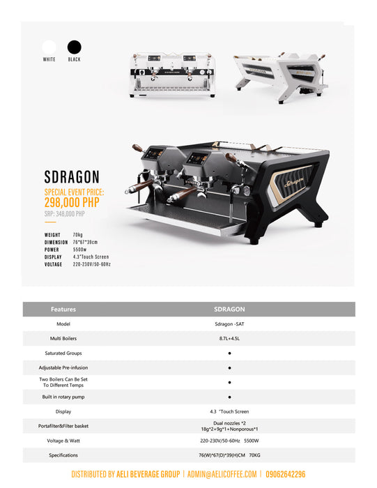 Wendougee SDragon 2 Group Semi-Automatic Espresso Machine